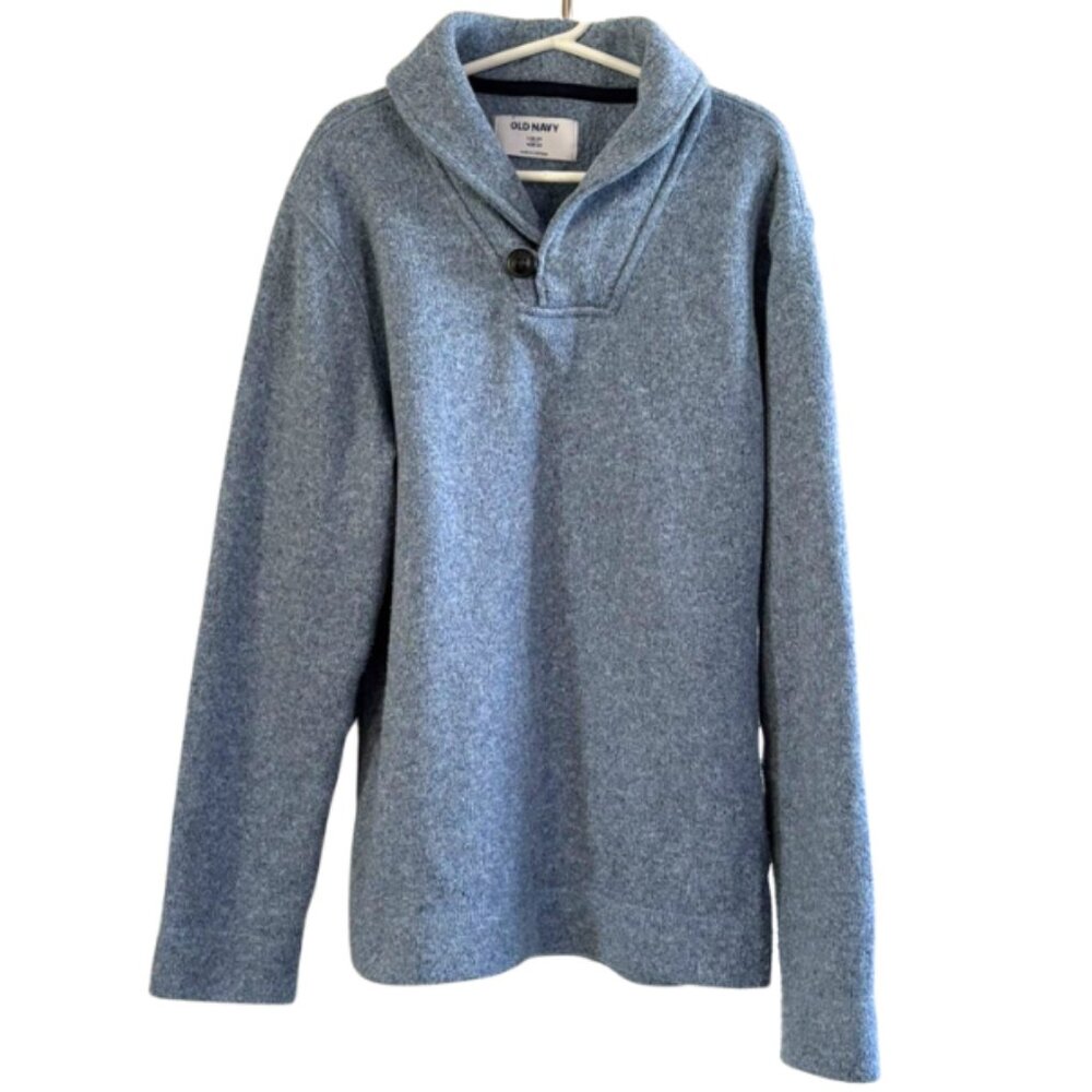 Old Navy Blue Shawl Collar Sweater Boys Size 10-12